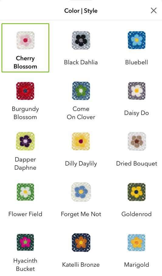 L: Custom Daisy Square Scarf