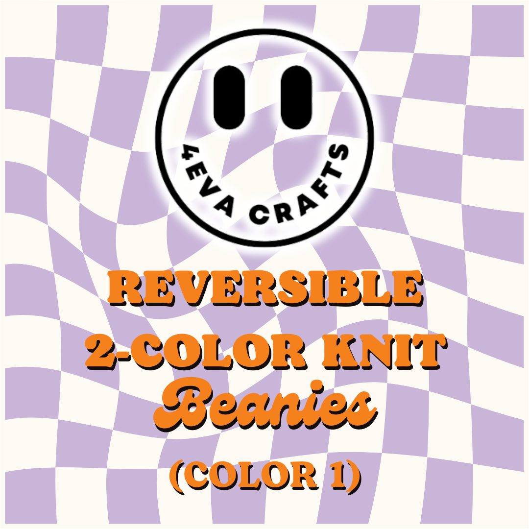 G: Custom Reversible Knit Beanies- COLOR 2 (Pick 2 colors!)