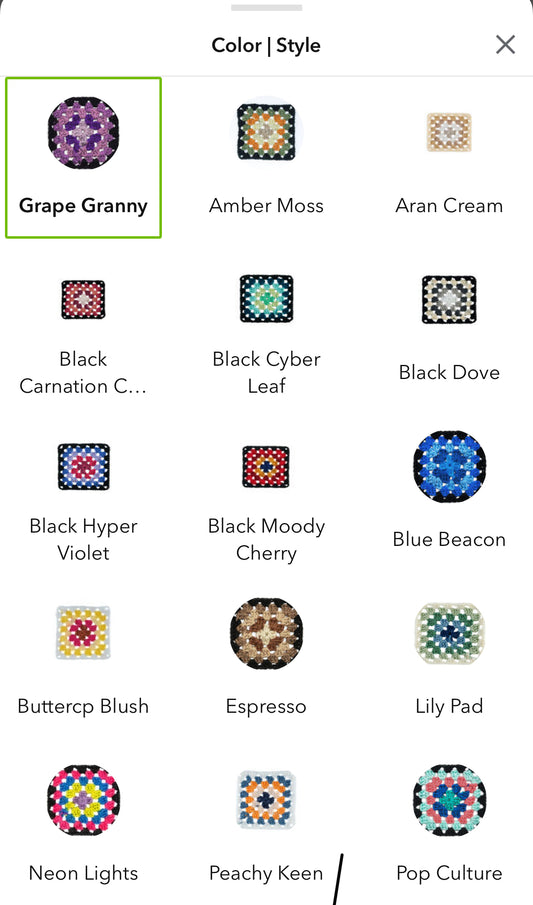 K: Custom Granny Square Scarf