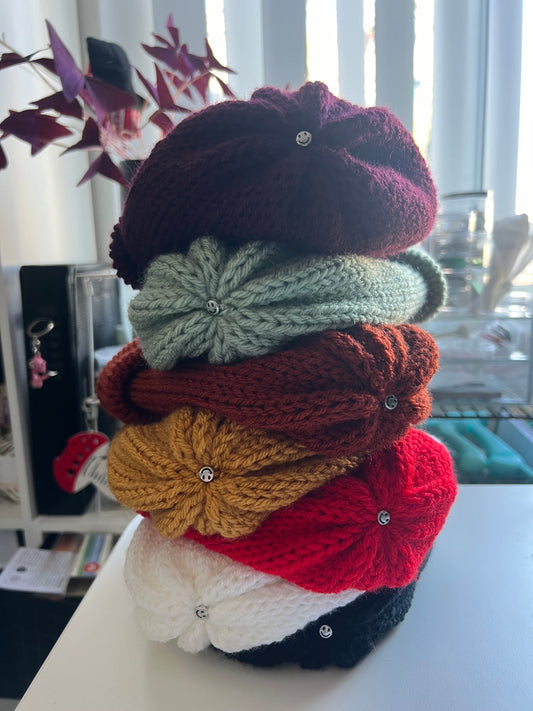 F: Custom Solid Color Knit Beanies