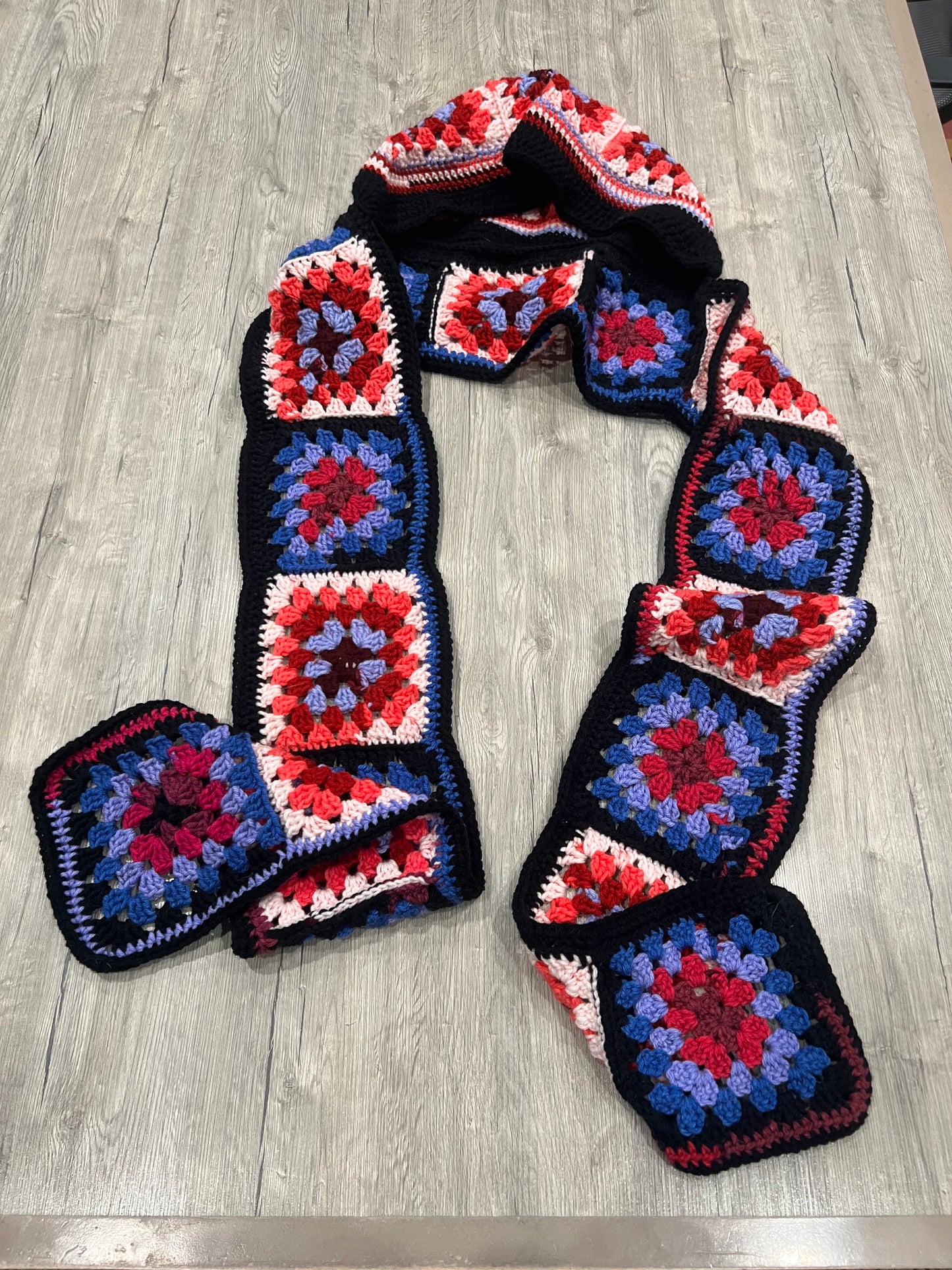 Custom Granny Square Scarf
