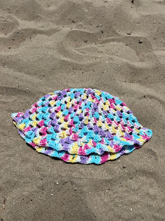 A4- NEW- Crochet Granny Stitch Bucket Hat